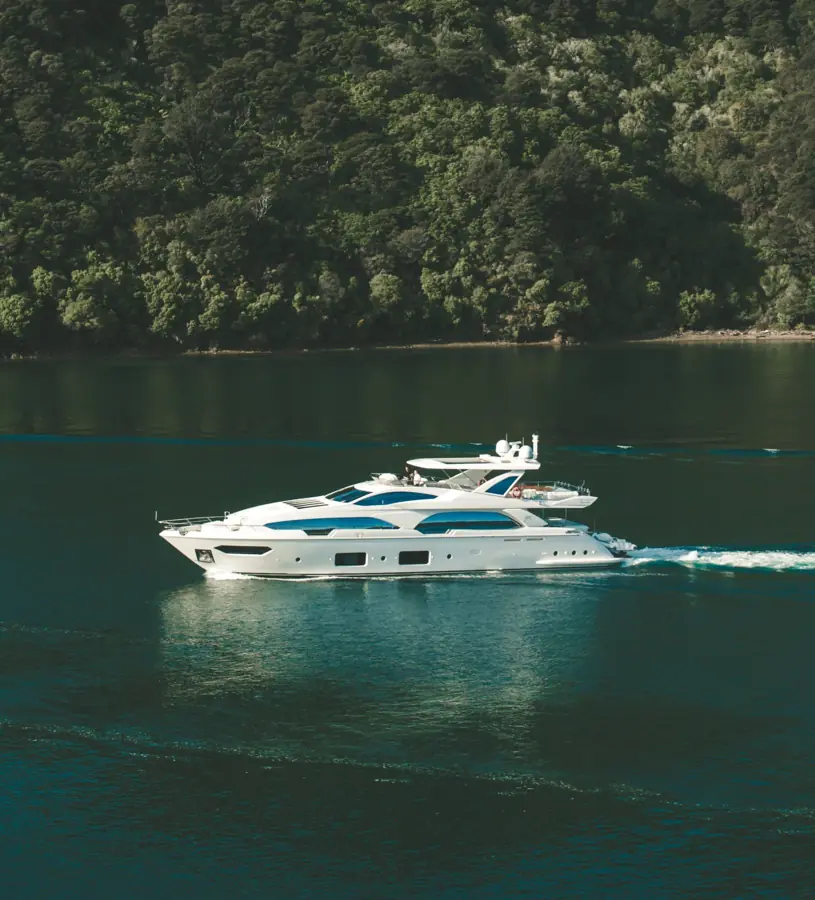 Luxury yacht cruising